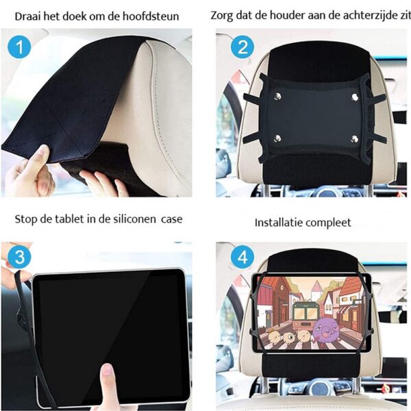 Universeel Hoofdsteun iPad en Tablet Houder Auto | Auto Tablethouder voor Kinderen | LB572