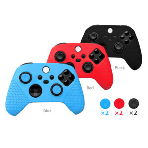 Siliconen Softcase met Thumb Grips geschikt voor Xbox X series controller | Blauw TYX-0626