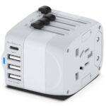 Universele Wereldstekker met 4 USB poorten | 2000W Grijs