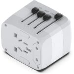 Universele Wereldstekker met 4 USB poorten | 2000W Grijs