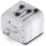 Universele Wereldstekker met 4 USB poorten | 2000W Grijs