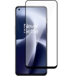 Full Glas screenprotector geschikt voor  - OnePlus Nord 2T - Transparant - Volledige dekking - Premium Glas