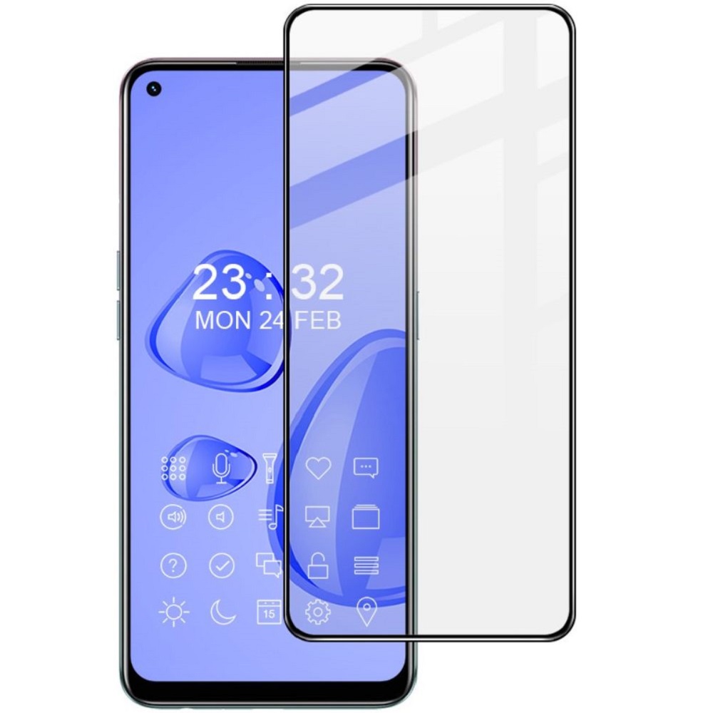 Full Glas screenprotector geschikt voor  - Oppo A53 5G - Transparant - Volledige dekking - Premium Glas