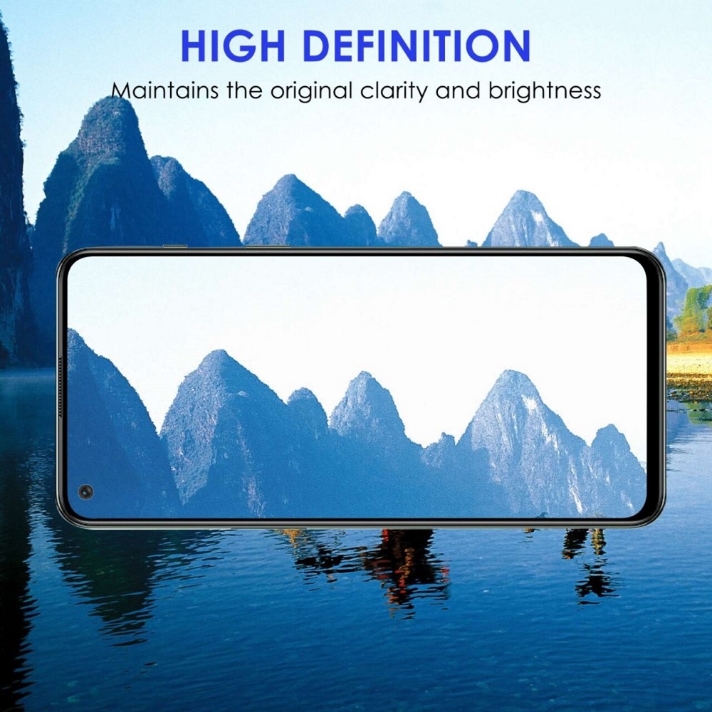 Full Glas screenprotector geschikt voor  - Oppo Find X2 Lite - Transparant - Volledige dekking - Premium Glas