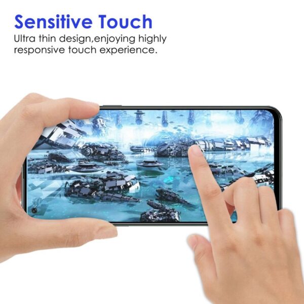 Full Glas screenprotector geschikt voor  - Samsung Galaxy A23 5G - Transparant - Volledige dekking - Premium Glas