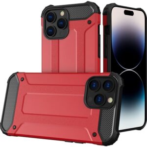 Hoesje geschikt voor Apple iPhone 14 Pro - Rood - Armor case