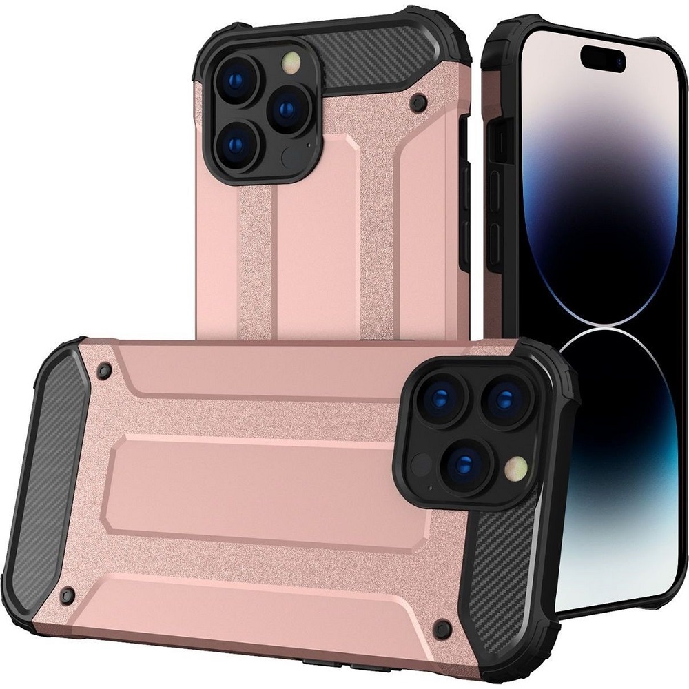 Hoesje geschikt voor Apple iPhone 14 Pro - Rood - Armor case