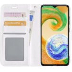 Hoesje geschikt voor Samsung Galaxy A04 - Wit - Book Case - Portemonneehoesje - Kaartenhouder