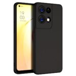 Siliconen hoesje geschikt voor Oppo Reno 8 Pro - Zwart - Soft Cover