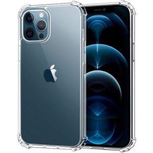 Siliconen hoesje geschikt voor Apple iPhone 12 Pro Max - Transparant - Antishock - Bumper case