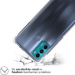 Siliconen hoesje geschikt voor Motorola Moto G60s - Transparant - Antishock - Bumper case