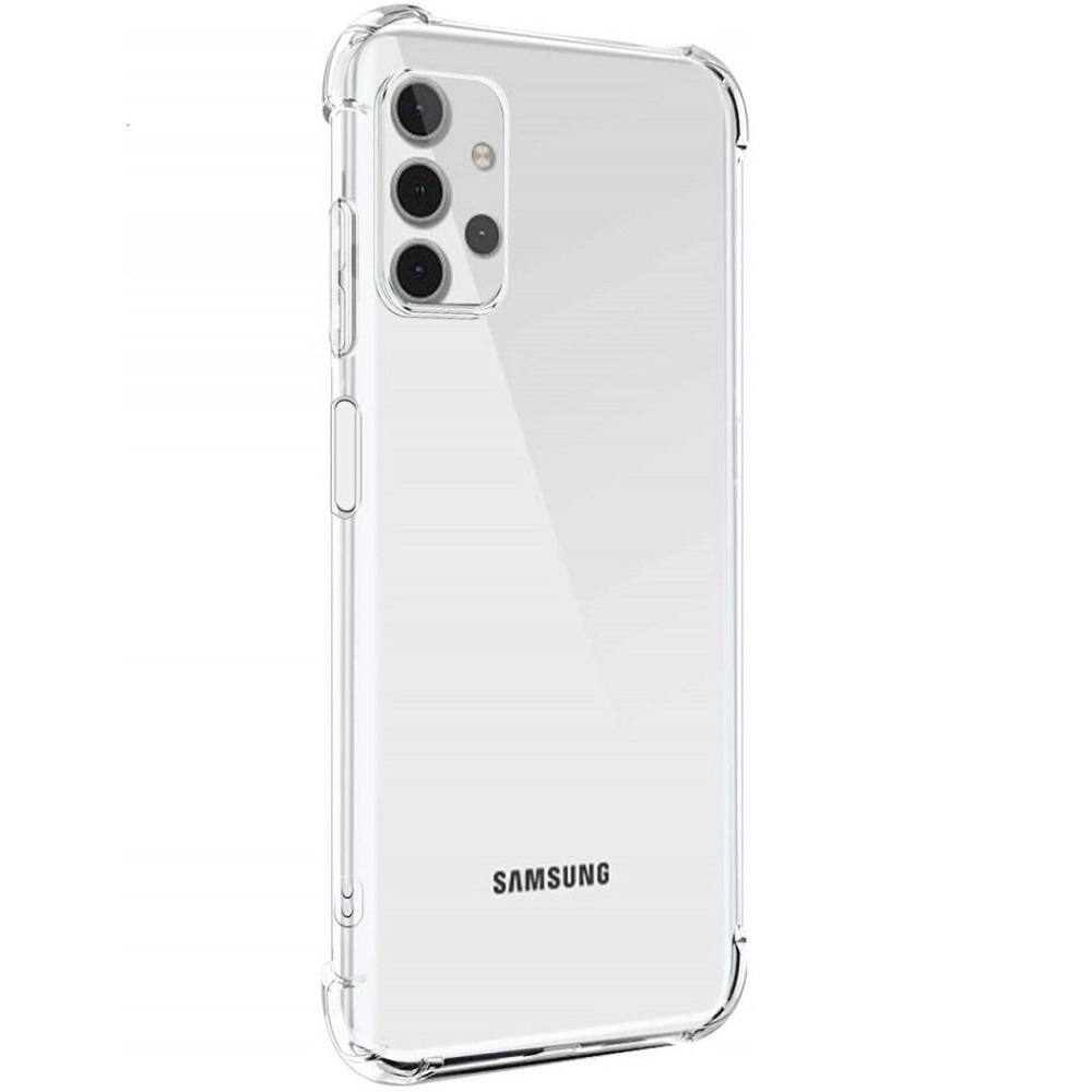 Siliconen hoesje geschikt voor Samsung Galaxy A32 5G - Transparant - Antishock - Bumper case