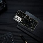 Siliconen hoesje met print geschikt voor Apple iPhone 11 - Marmer Black