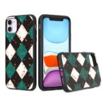 Siliconen hoesje met print geschikt voor Apple iPhone 11 - Marmer Triangle