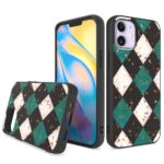 Siliconen hoesje met print geschikt voor Apple iPhone 12  - Marmer Triangle