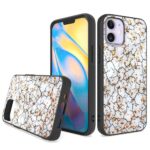 Siliconen hoesje met print geschikt voor Apple iPhone 12  - Marmer Triangle