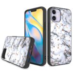 Siliconen hoesje met print geschikt voor Apple iPhone 12  - Marmer Triangle