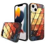 Siliconen hoesje met print geschikt voor Apple iPhone 13 - Marmer White