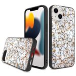 Siliconen hoesje met print geschikt voor Apple iPhone 13 - Marmer White