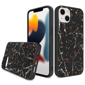 Siliconen hoesje met print geschikt voor Apple iPhone 14 Plus - Marmer Triangle