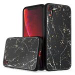 Siliconen hoesje met print geschikt voor Apple iPhone XR - Marmer Triangle