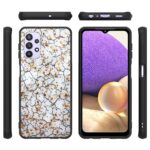 Siliconen hoesje met print geschikt voor Apple iPhone Xs - Marmer Triangle