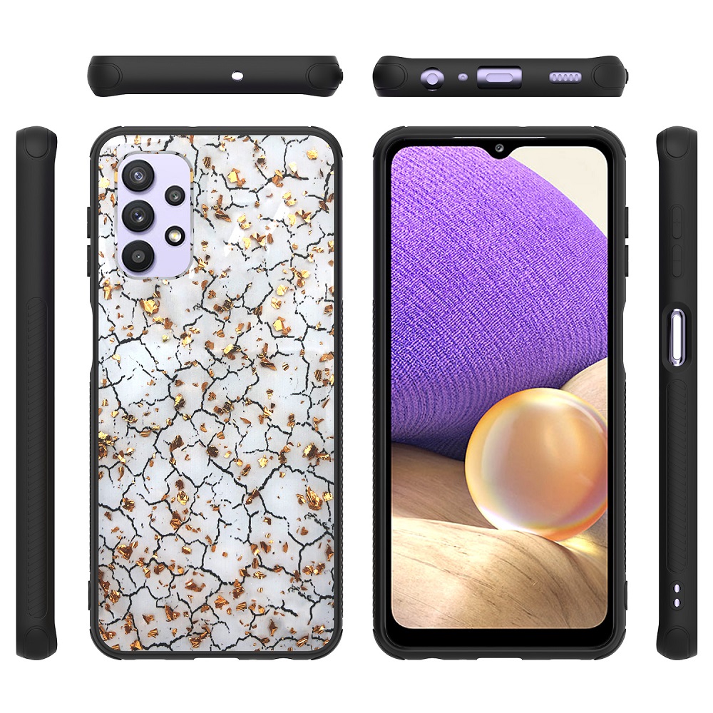 Siliconen hoesje met print geschikt voor Apple iPhone Xs - Marmer Triangle