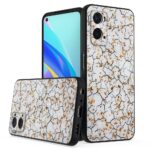 Siliconen hoesje met print geschikt voor OPPO A76 - Marmer Triangle