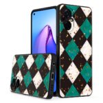 Siliconen hoesje met print geschikt voor OPPO A96 - Marmer Triangle