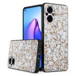 Siliconen hoesje met print geschikt voor OPPO A96 - Marmer Triangle