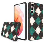 Siliconen hoesje met print geschikt voor Samsung Galaxy S21 FE - Marmer Triangle