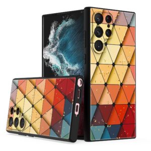 Siliconen hoesje met print geschikt voor Samsung Galaxy S22 Ultra - Marmer Triangle