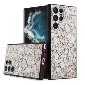 Siliconen hoesje met print geschikt voor Samsung Galaxy S22 Ultra - Marmer Triangle