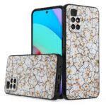 Siliconen hoesje met print geschikt voor Xiaomi Redmi 10 - Marmer Triangle