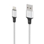 USB-A naar Lightning Oplaad- en Datakabel 1 meter - Zilver LB111