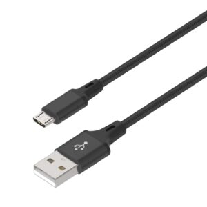 USB-A naar Micro USB Oplaad- en Datakabel 1 meter - Zilver LB112