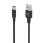 USB-A naar USB-C Oplaad- en Datakabel 1 meter - Zwart LB113