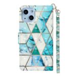 Boekhoesje met print geschikt voor Apple iPhone 13 - Green Triangle