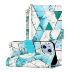 Boekhoesje met print geschikt voor Apple iPhone 13 - Green Triangle