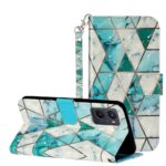 Boekhoesje met print geschikt voor Oppo A96 - Green Triangle