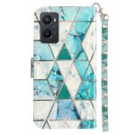 Boekhoesje met print geschikt voor Oppo A96 - Green Triangle