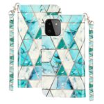 Boekhoesje met print geschikt voor Samsung Galaxy A12 5G - Green Triangle