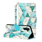 Boekhoesje met print geschikt voor Samsung Galaxy A13 5G - Green Triangle