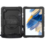 Tablet hoesje met Strap geschikt voor Samsung Galaxy Tab A8 (X200) 10.5" (2021) - Zwart