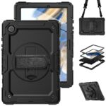 Tablet hoesje met Strap geschikt voor Samsung Galaxy Tab A8 (X200) 10.5" (2021) - Zwart