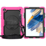 Tablet hoesje met Strap geschikt voor Samsung Galaxy Tab A8 (X200) 10.5" (2021) - Zwart