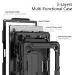 Tablet hoesje met Strap geschikt voor Samsung Galaxy Tab A8 (X200) 10.5" (2021) - Zwart