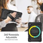 Tablet hoesje met Strap geschikt voor Samsung Galaxy Tab A8 (X200) 10.5" (2021) - Zwart