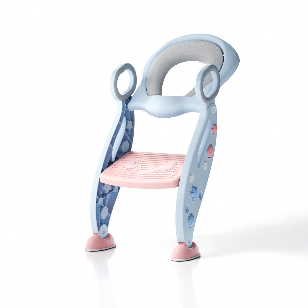 Toiletverkleiner met Trapje voor Kinderen | LB-A19 Blauwroze