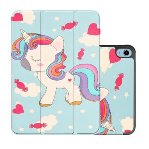 Tri-Fold Hoes met Print geschikt voor Apple iPad (Air) 10.9 & iPad Pro 11 (1ste Gen) | Unicorn